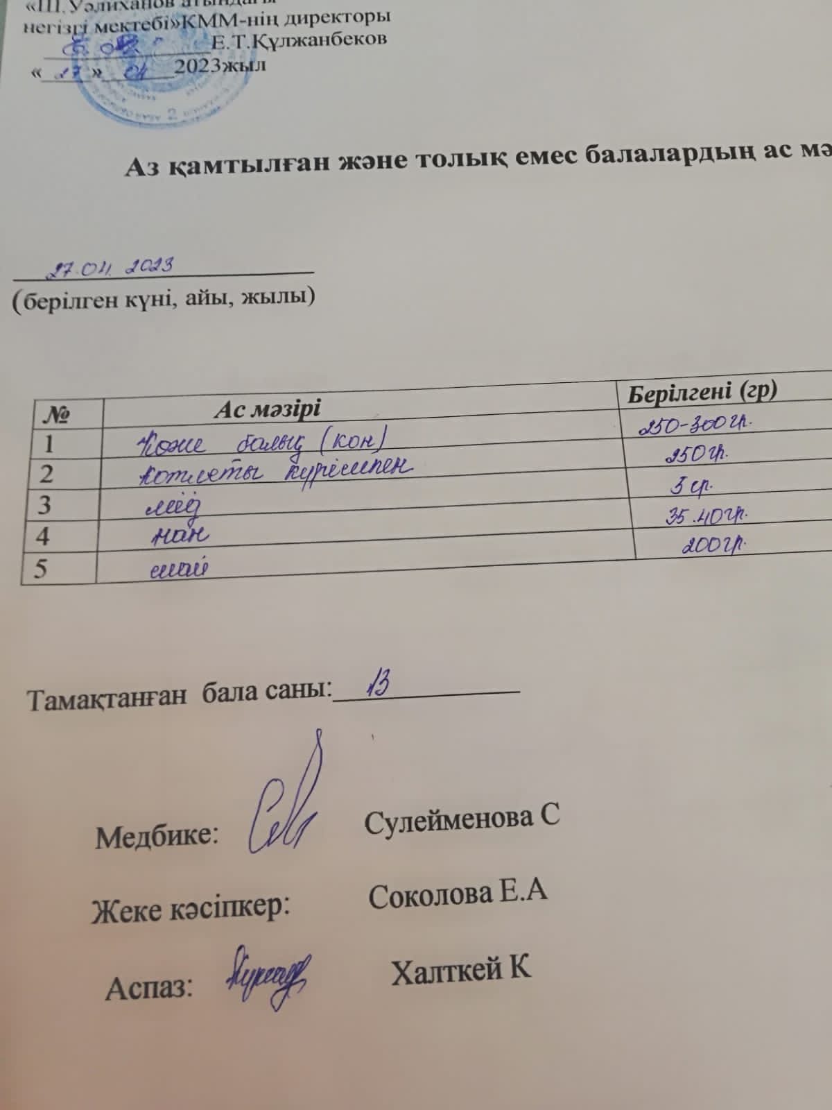 Меню
